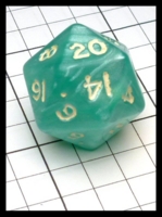 Dice : Dice - 20D - Green Swirl with White - eBay Sept 2016